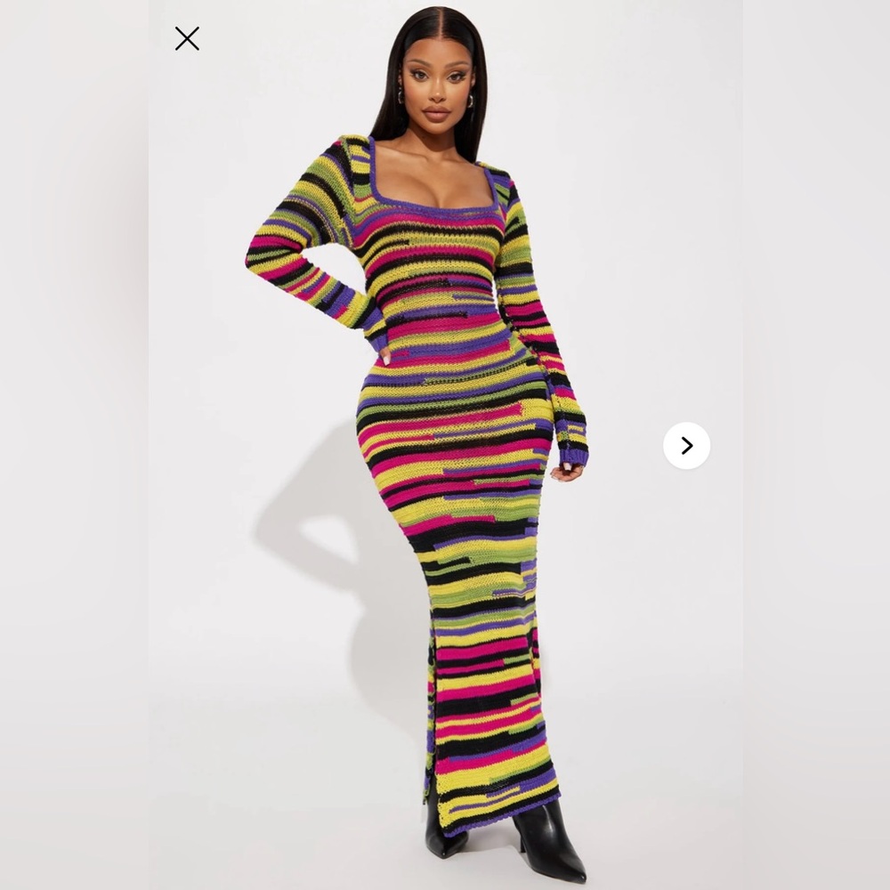 Fashion Nova Brielle knit sweater maxi dress